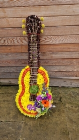 Colourful acoustic Guitar