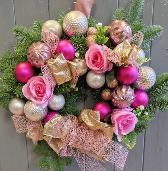 Pink Dreams Door Wreath