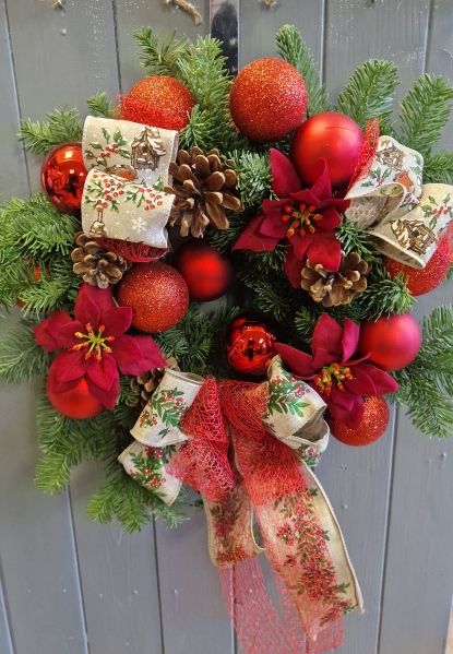 Robin Red Door Wreath