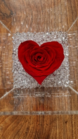 Forever Heart Red Rose