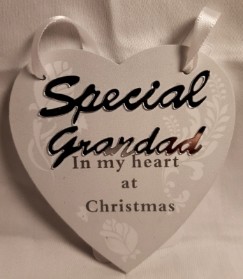 Grandad heart hanger