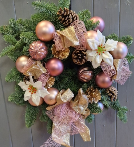 Pink Elegance Door Wreath