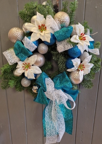 Teal Moonlight Door Wreath